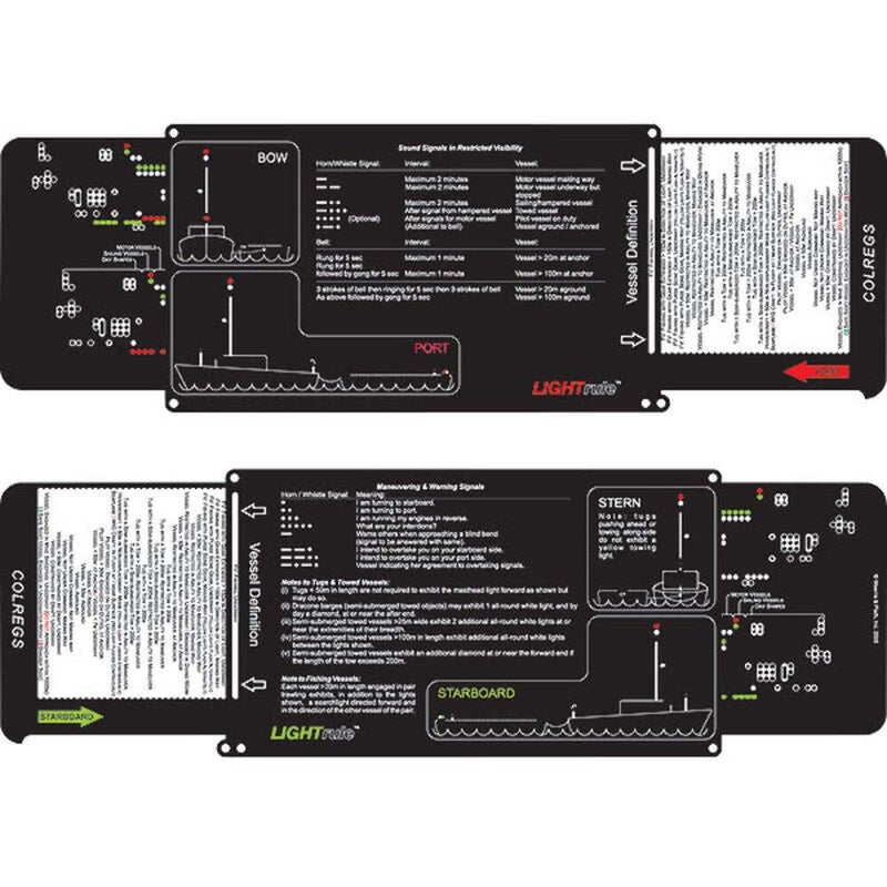Weems & Plath Marine Navigation LIGHTrule Lights, Shapes and Maneuvering Signals Key (COLREGS, U.S. Waters)